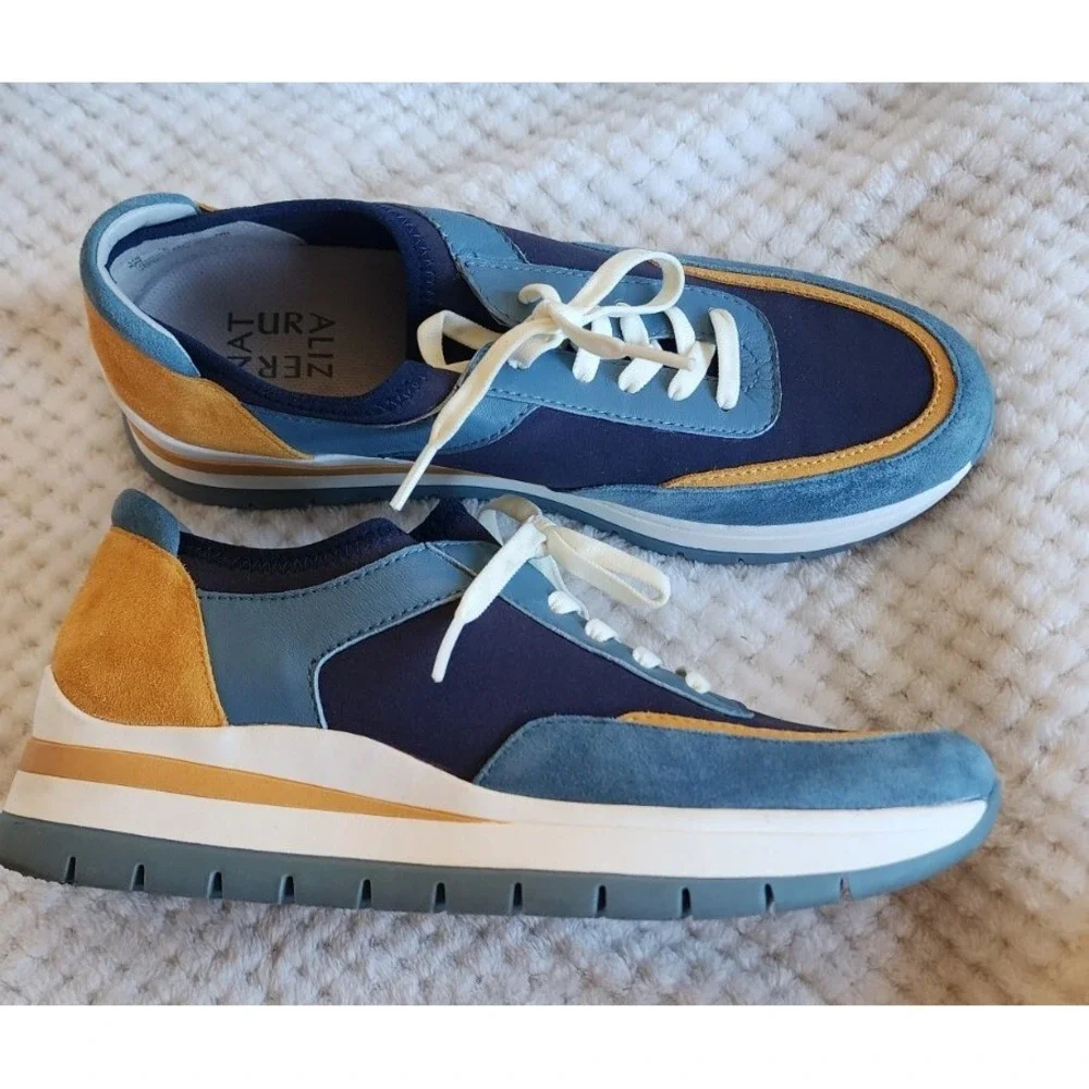 Naturalizer Women 9M Remy Suede Color block Sneakers Leather/Fabric MSRP $110